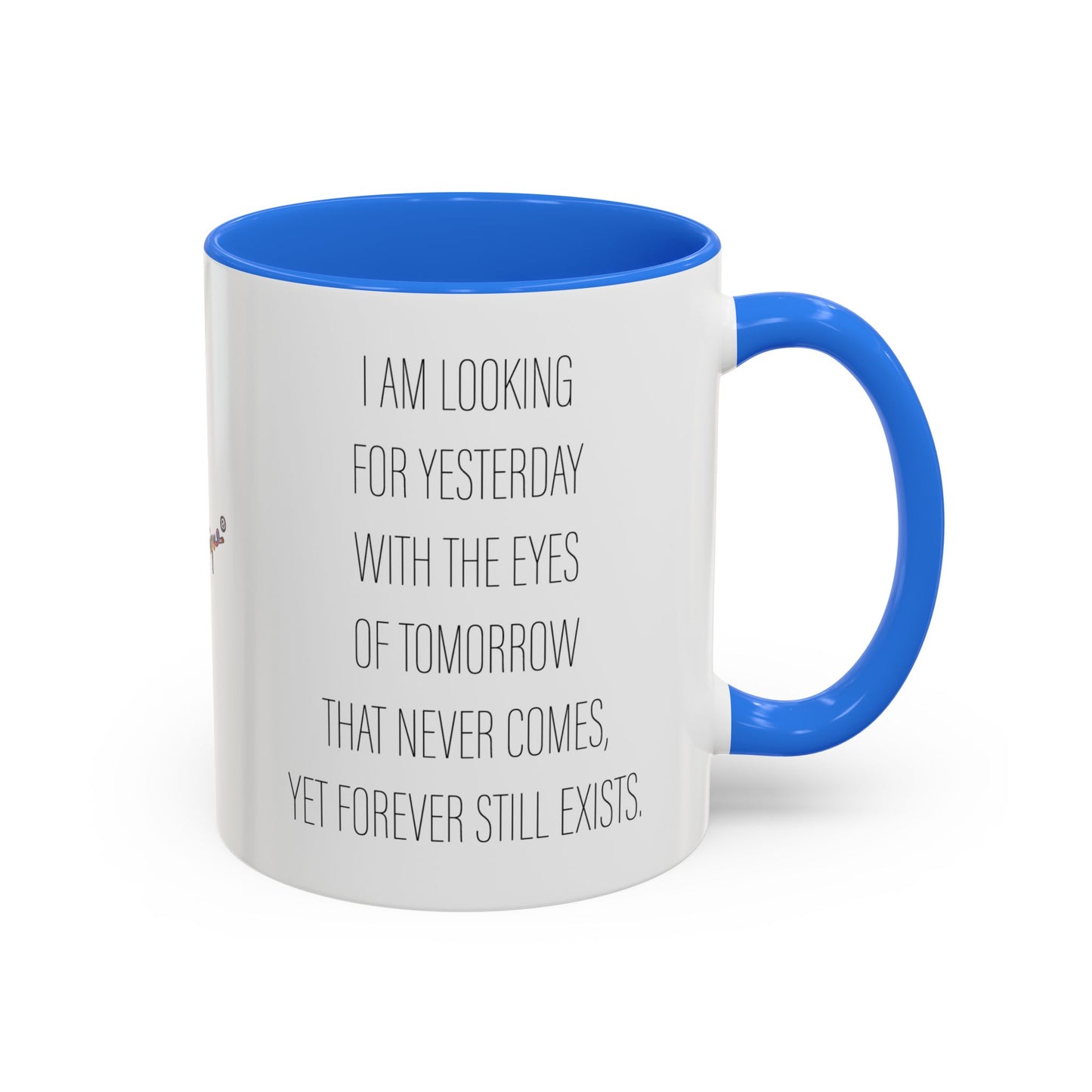 Looking for yesterday, Colorful Mug by Artist Marie Frederique