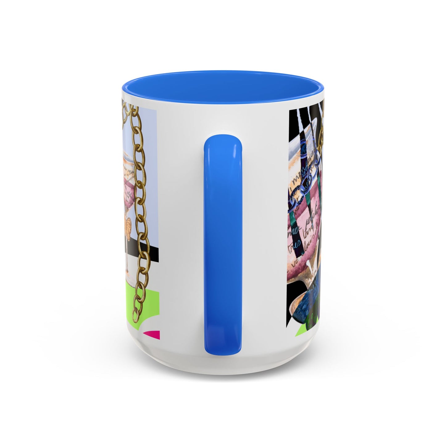 Should've come with a warning! - Haute Couture Colorful Mug by Artist Marie Frederique