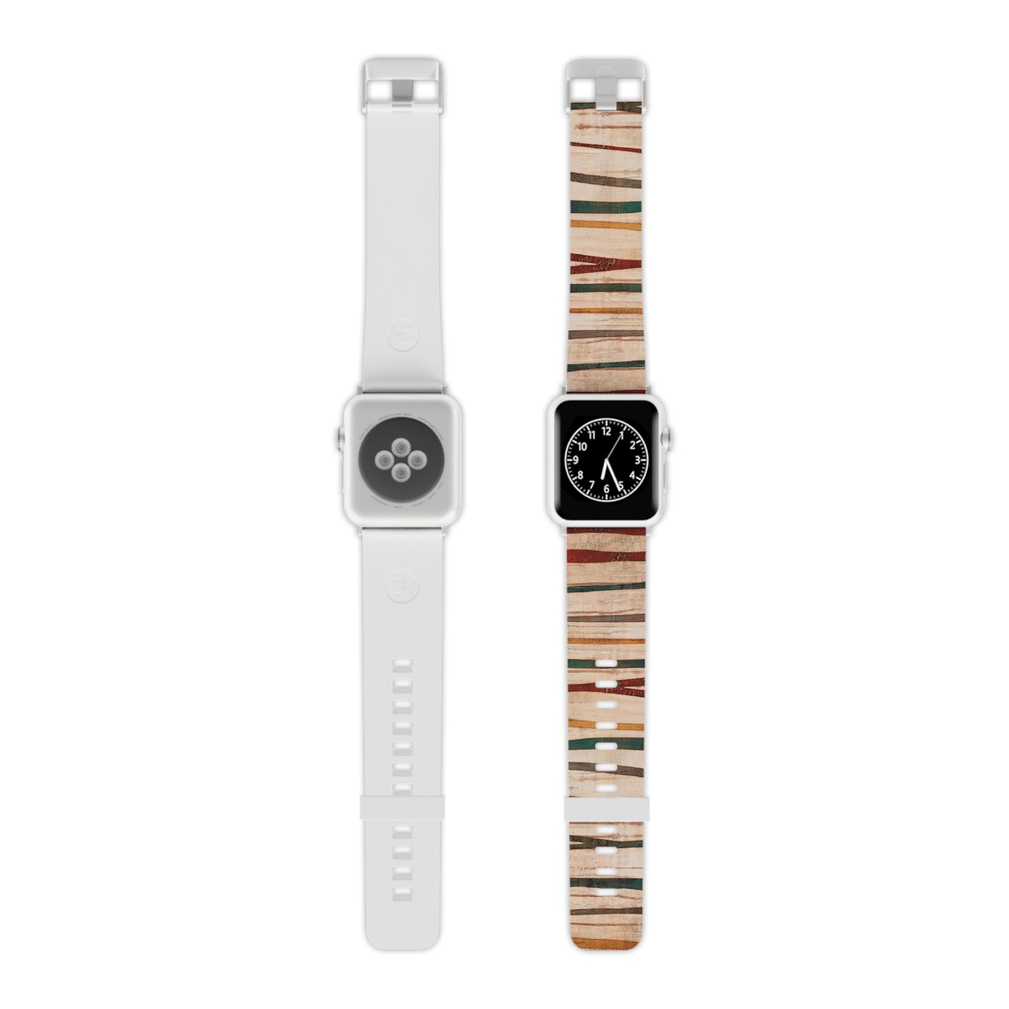 Apple, Safari stripes in muted colors - Watch Band for Apple Watch (Loop Band is white) by artist Marie Frederique