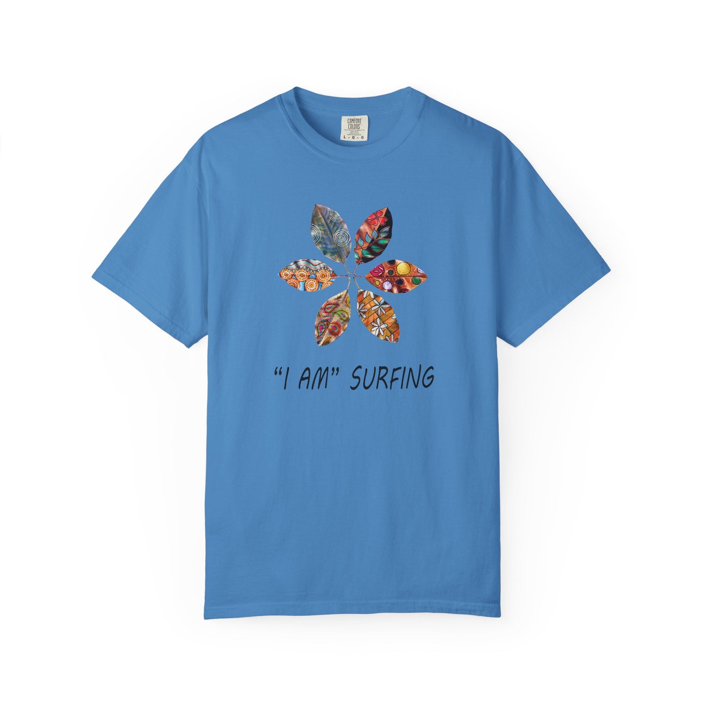 Leaf Wheel Unisex Surfing T-shirt by artist Marie Frederique
