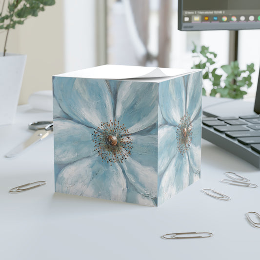 Blue flower Sticky Note Cube