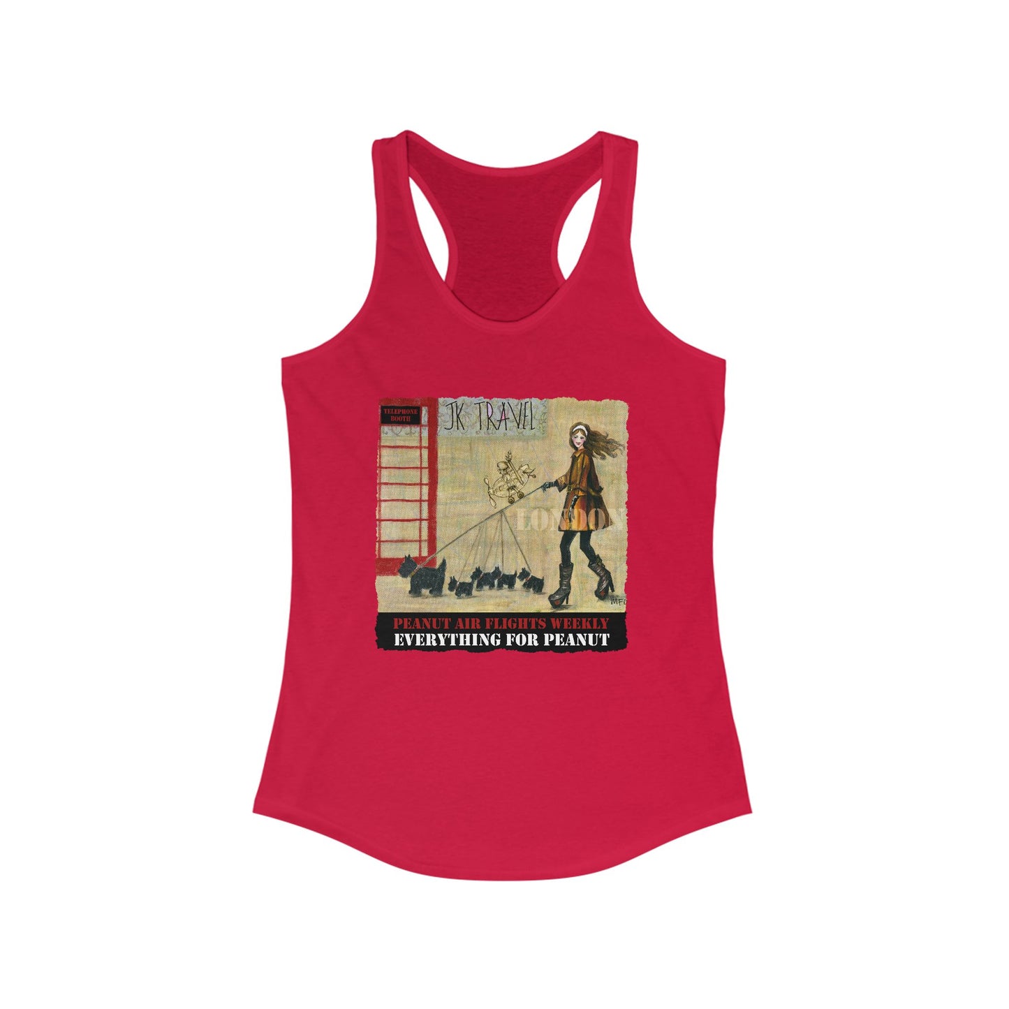 JK TRAVEL, London - Everything for Peanut, Women's Ideal Racerback Tank by artist Marie Frederique
