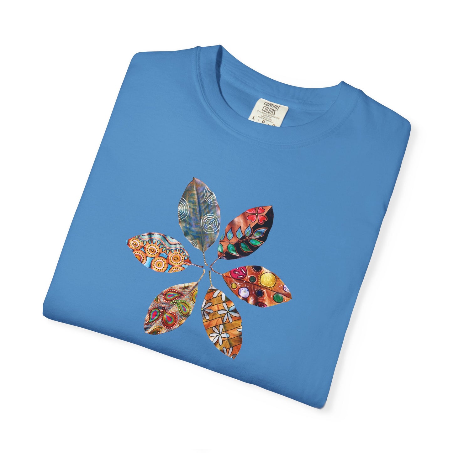 Leaf Wheel Unisex Surfing T-shirt by artist Marie Frederique