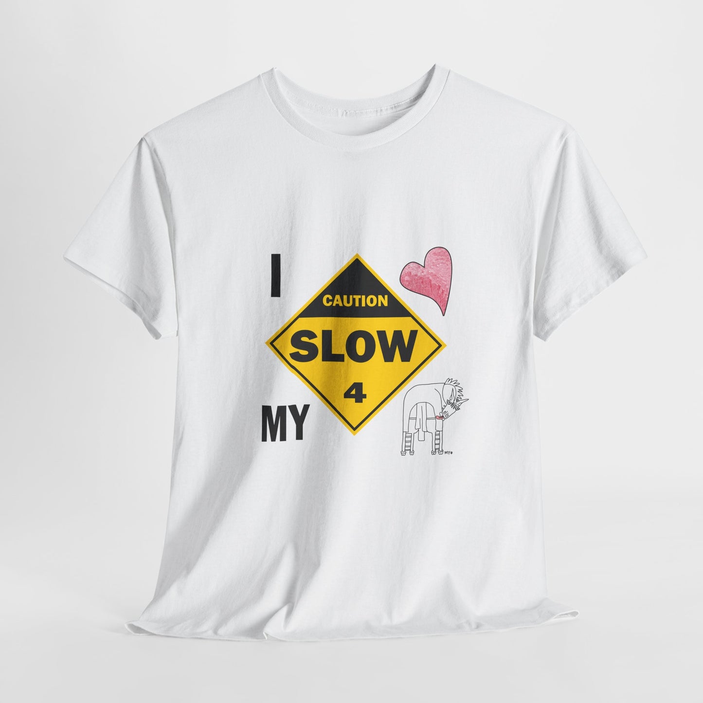 Equestrian safety awareness T-shirt by artist Marie Frederique
