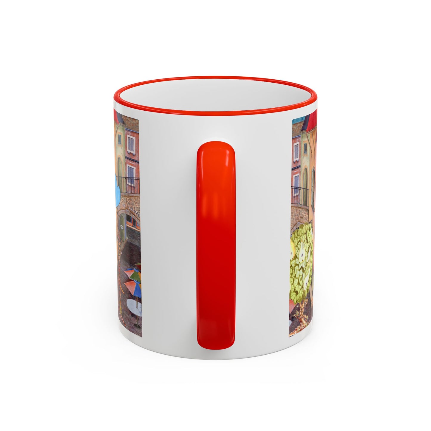 Chefetteville, Street Café Mug (11oz/15oz) - European Village Art by artist Marie Frederique
