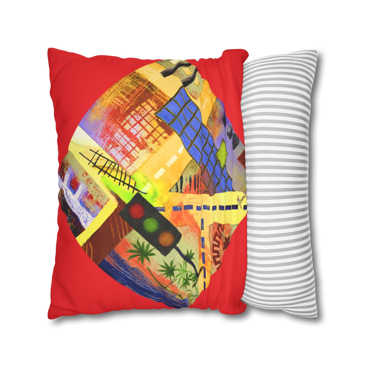 Urban City - Art Pillowcase by artist Marie Frederique