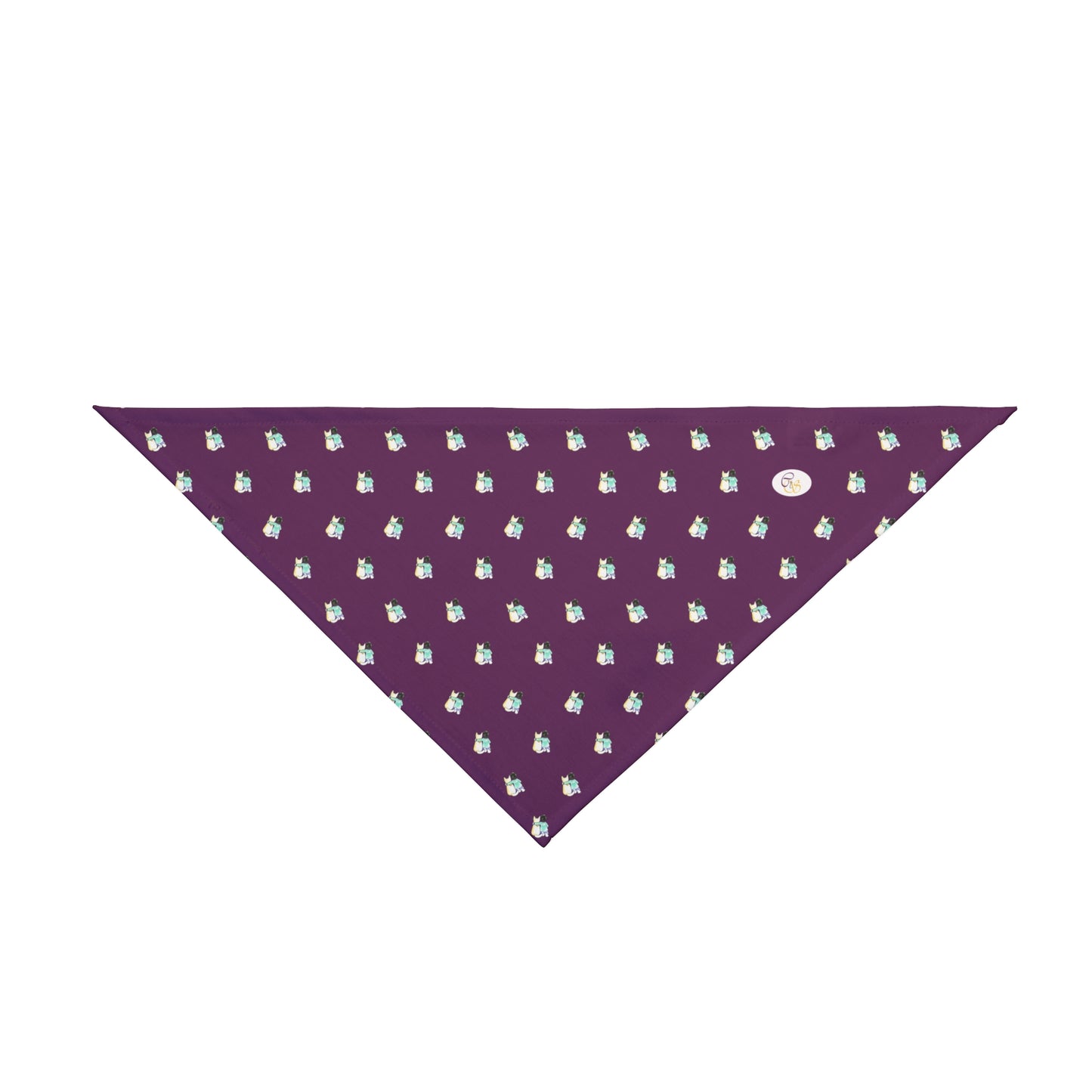 CTS Pet Bandana in purple available in 2 sizes By Artist Marie Frederique