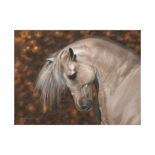 Elegant Horse Portrait Canvas Wall Art by artist Marie Frederique