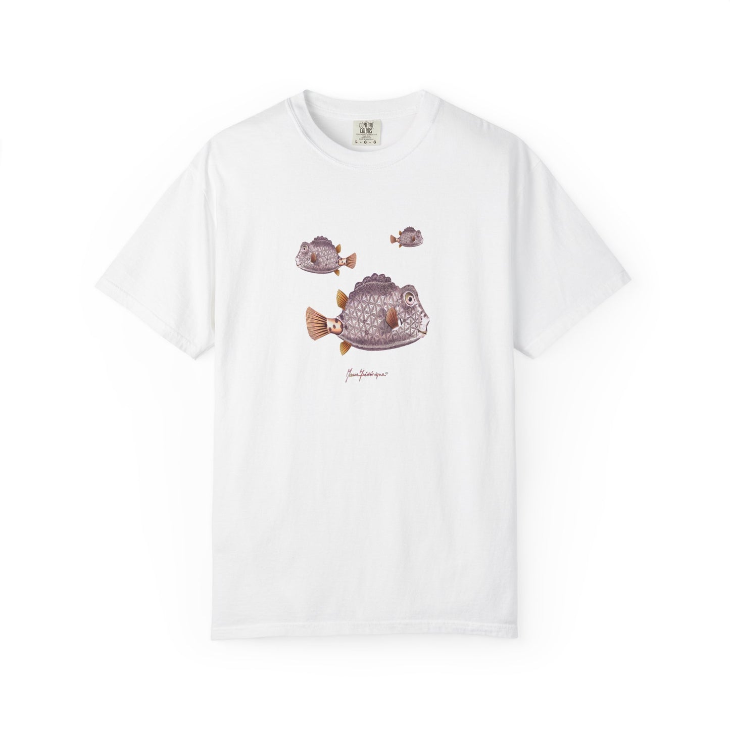 Boxfish Art Tee — Ocean Fish Graphic T-Shirt by artist Marie Frederique