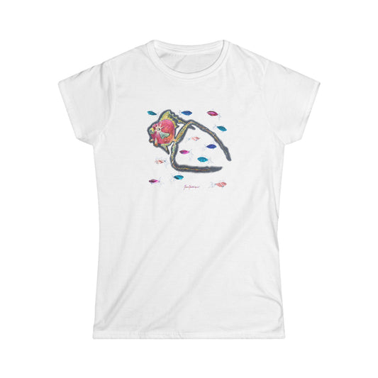 Chic Fish Women's Tee – Watercolor undersea by artist Marie Frederique