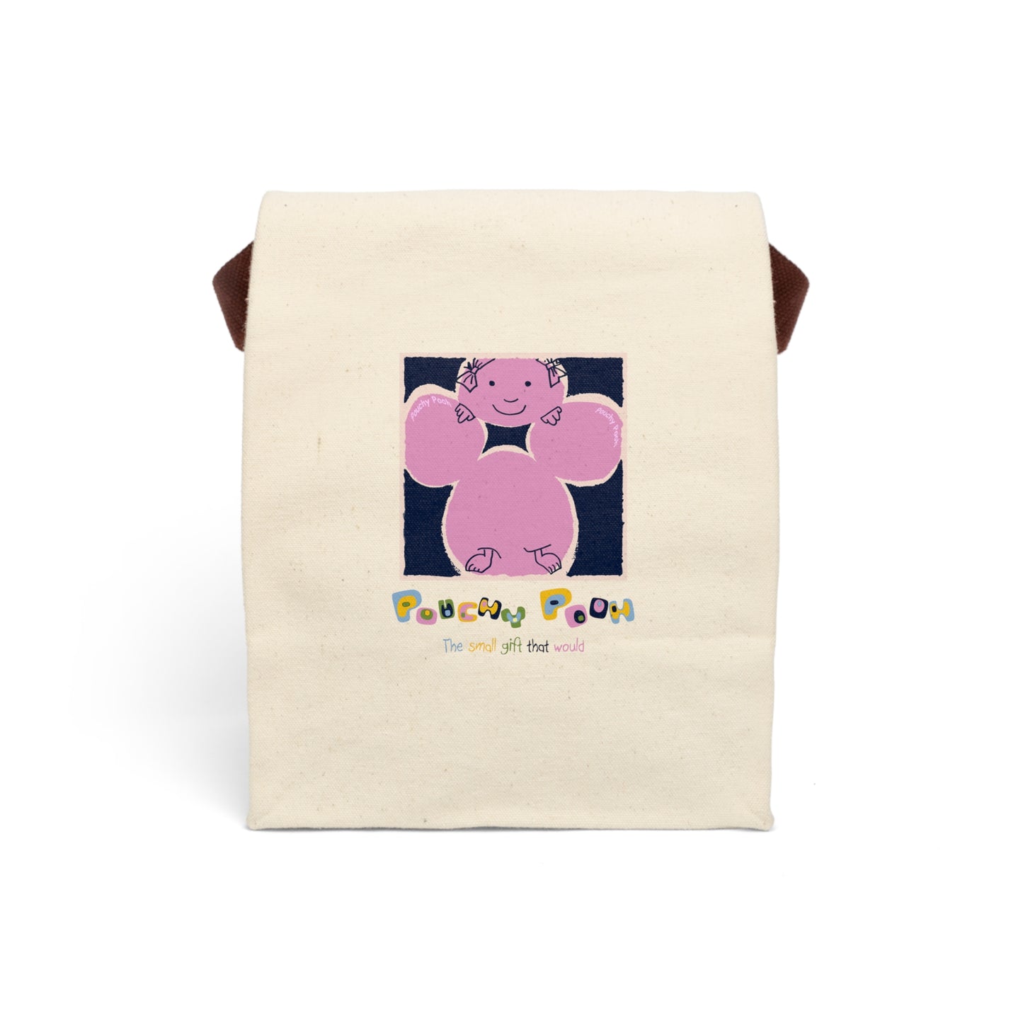 Pouchy Pooh (Pronounced Puchi Poo)Canvas Lunch Bag With Strap