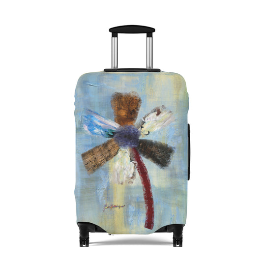 Luggage Cover, abstract flower by artist Marie Frederique