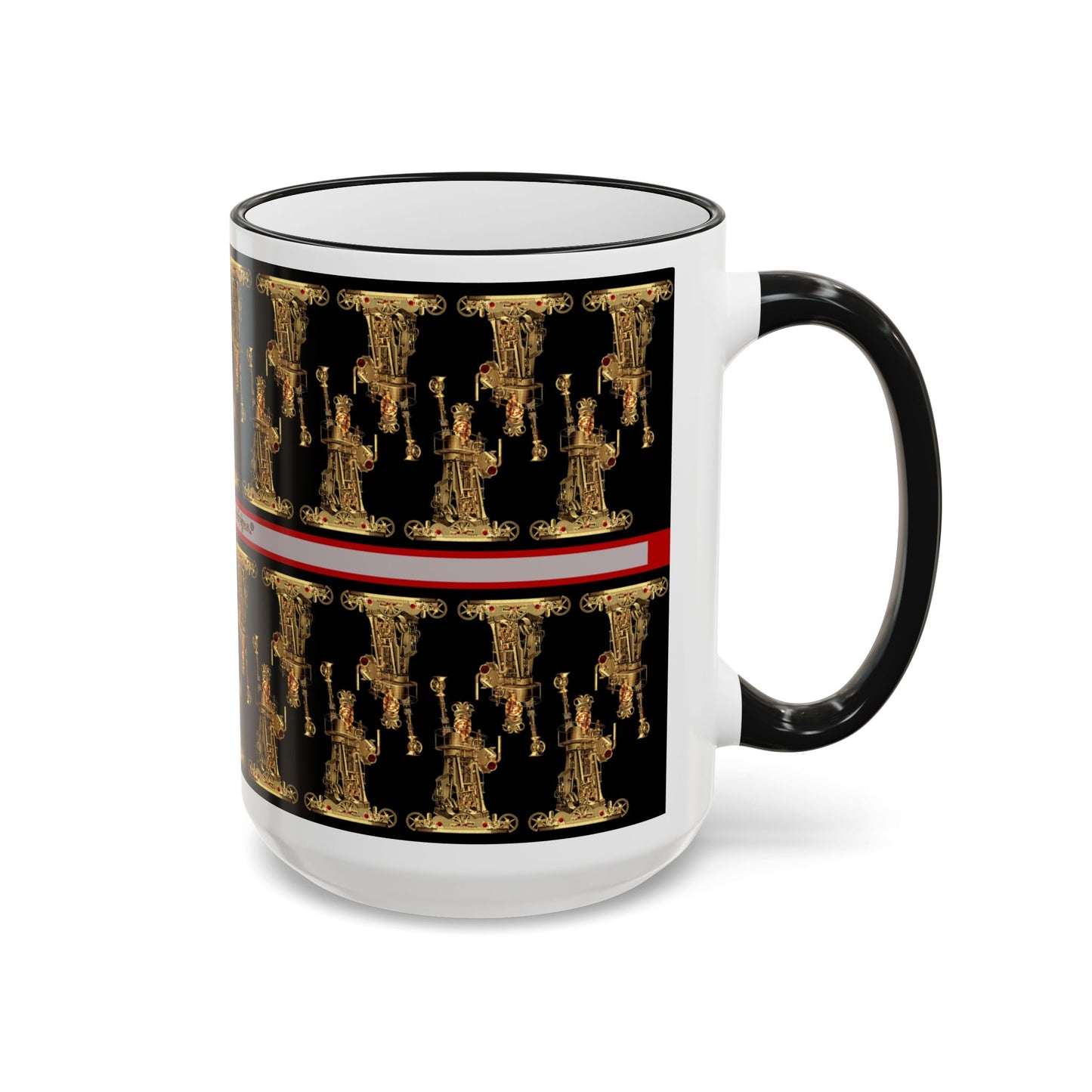 Vintage Steam Engine, Liberty Mug — "Men and Their Machines" – 11oz/15oz by artist Marie Frederique