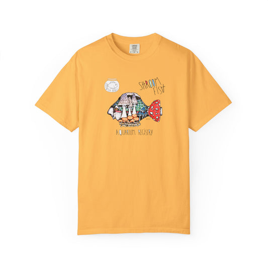 Mushroom Fish Unisex T-shirt - The Fishbowl Collection by artist Marie Frederique