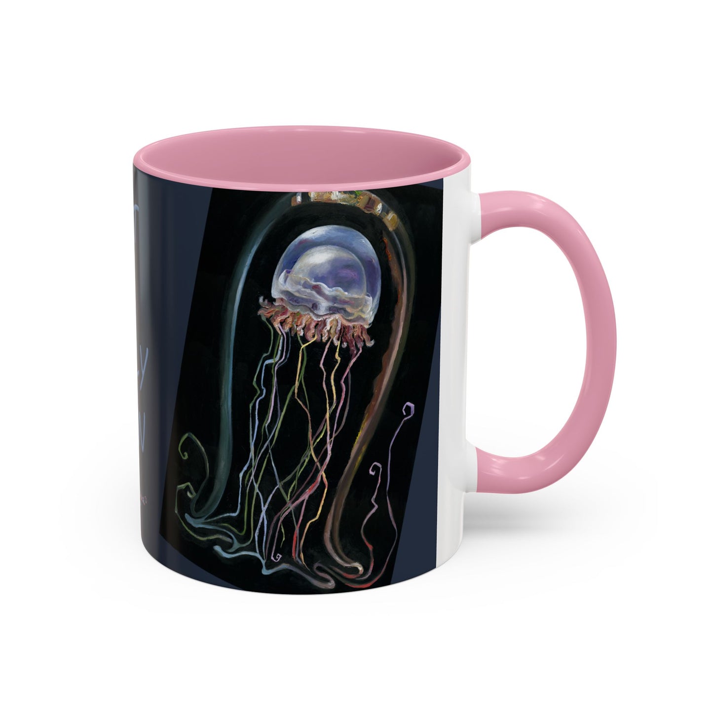 Jelly Fish - "Not a Jelly Bean" Colorful Mug by artist Marie Frederique