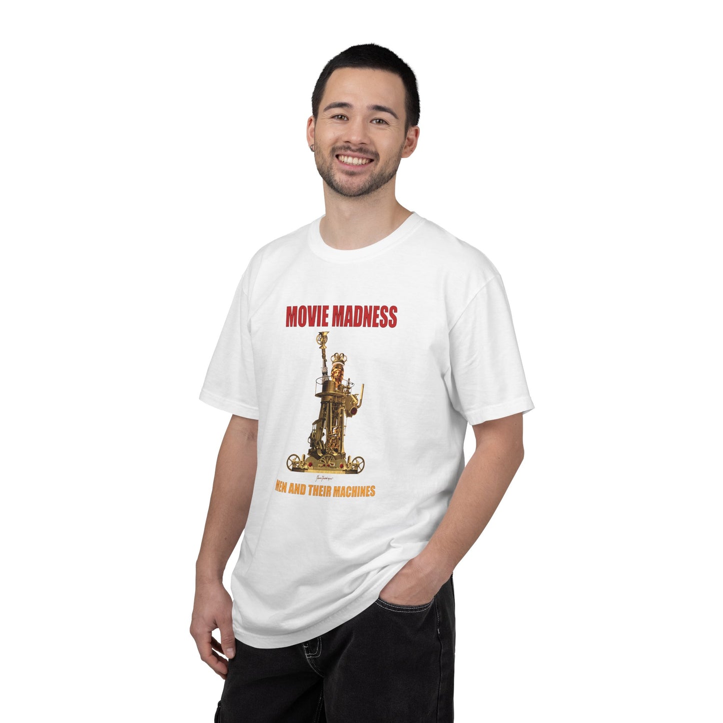 Movie Madness T-Shirt — "Men and Their Machines" Graphic Tee by artist Marie Frederique