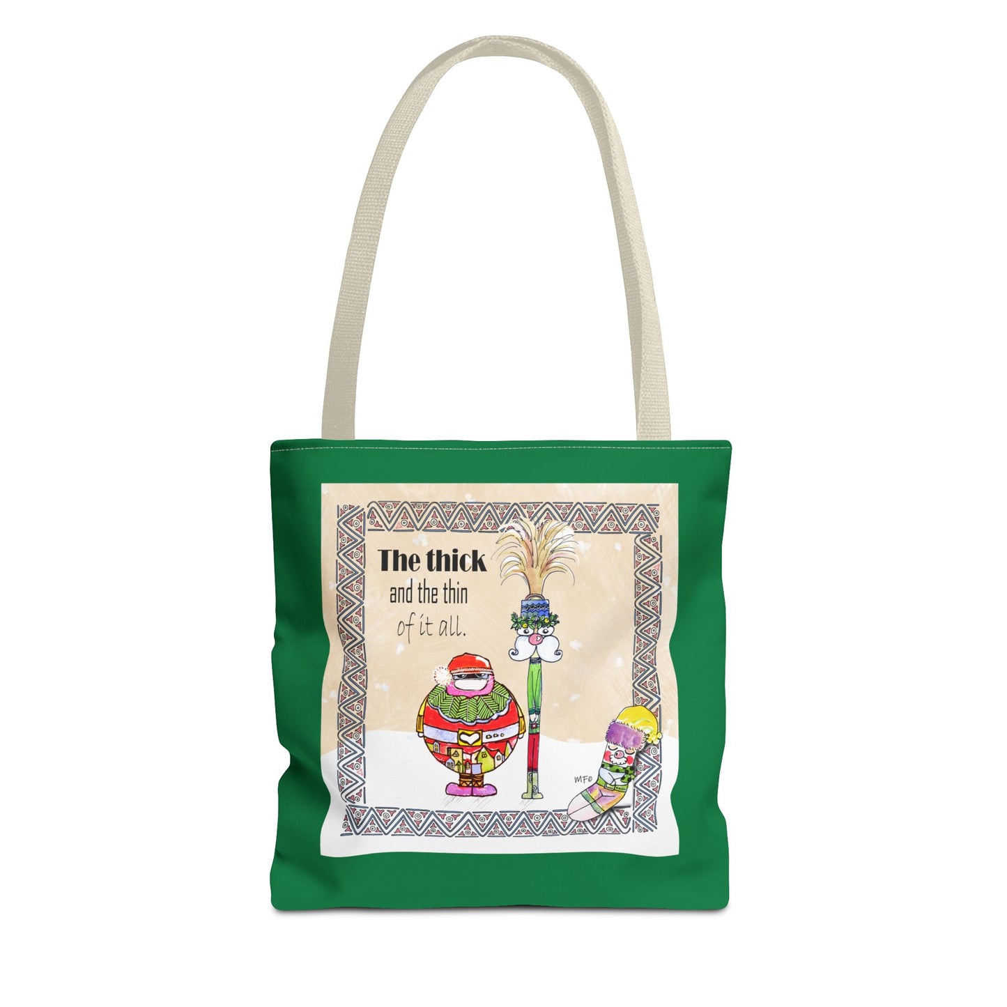 Christmas Tote Bag by artist Marie Frederique