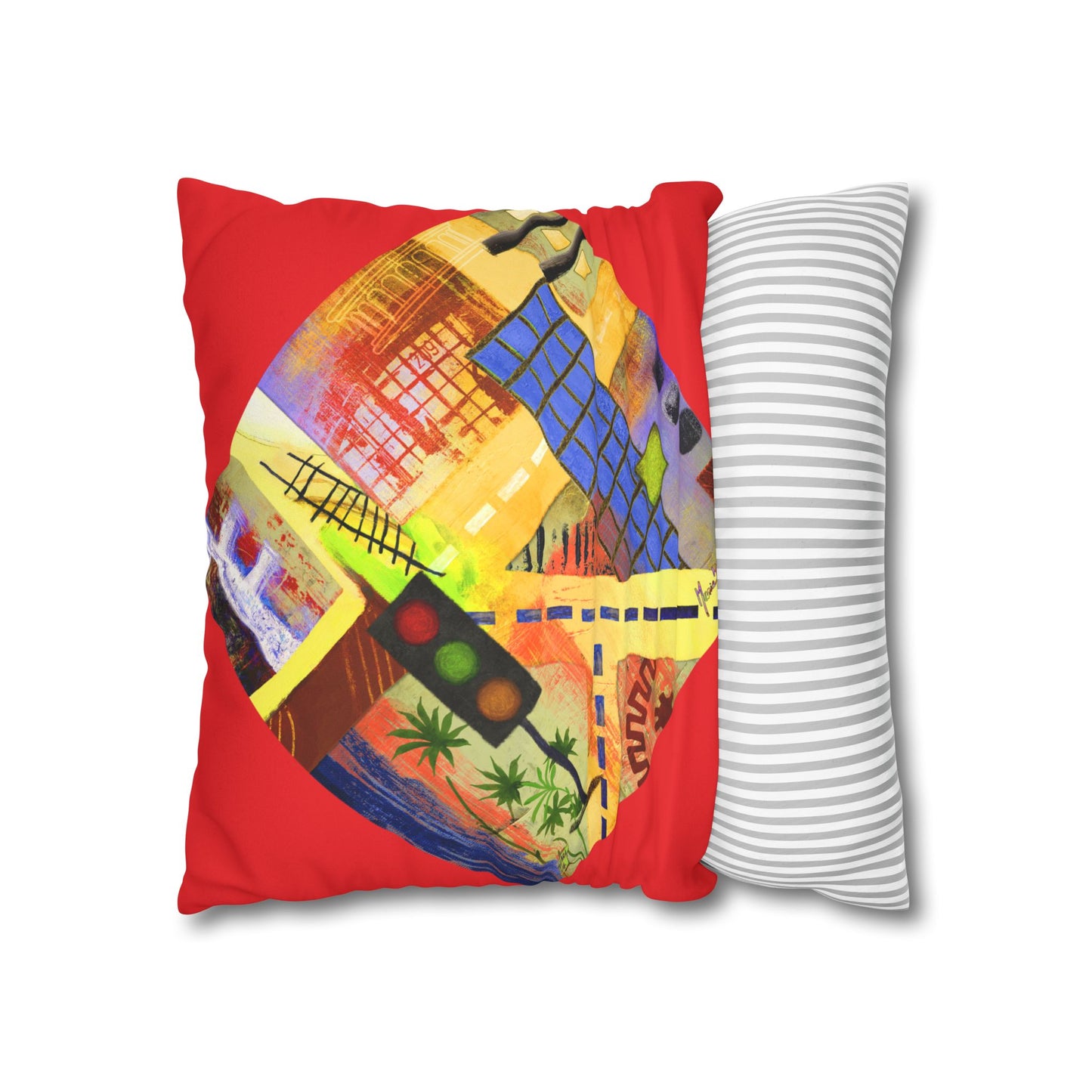 Urban City - Art Pillowcase by artist Marie Frederique