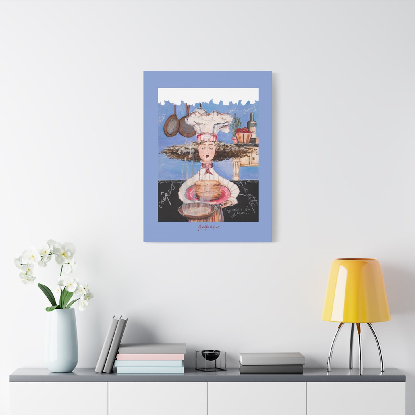 Chef Art Canvas Print — Crepe Susette from Chefetteville collection by artist Marie Frederique