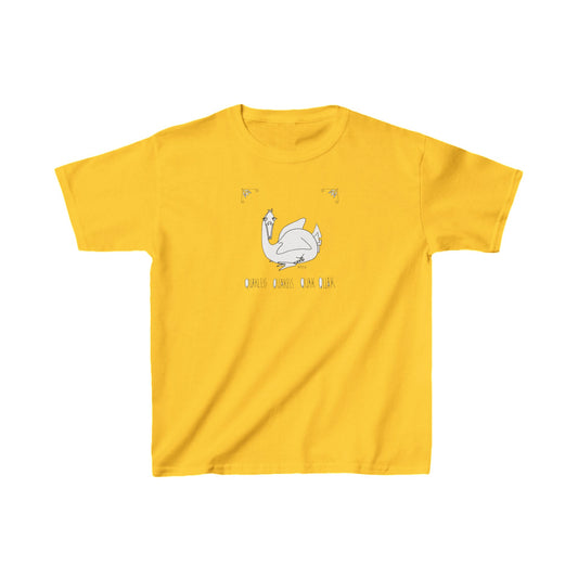 Duck lovers - "Quakless Quakels Quak Quak" Kids Heavy Cotton™ Tee by artist Marie Frederique in 6 colors