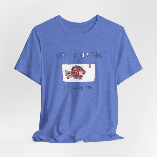 Fish Tank Collection, Parrot Fish Aquarium T-Shirt by artist Marie Frederique