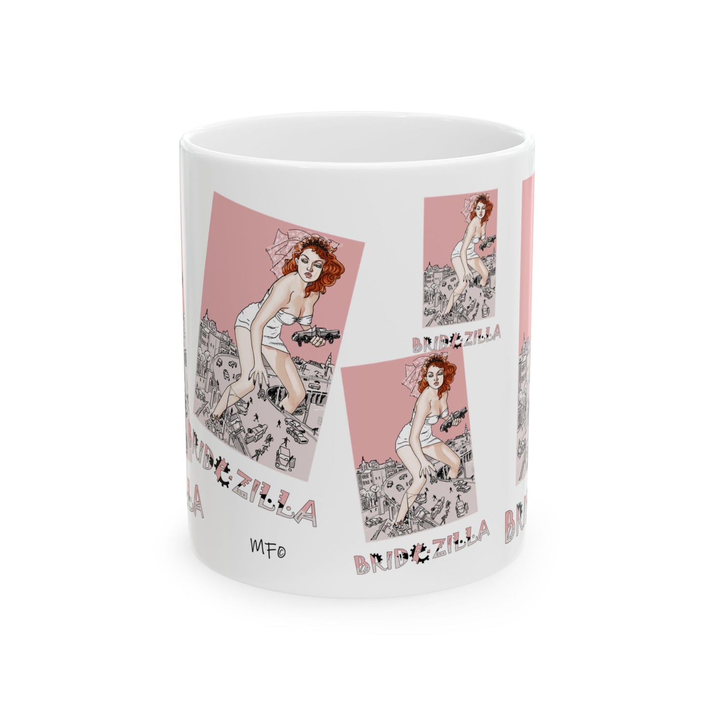 Bridezilla Comic Character mug by artist Marie Frederique