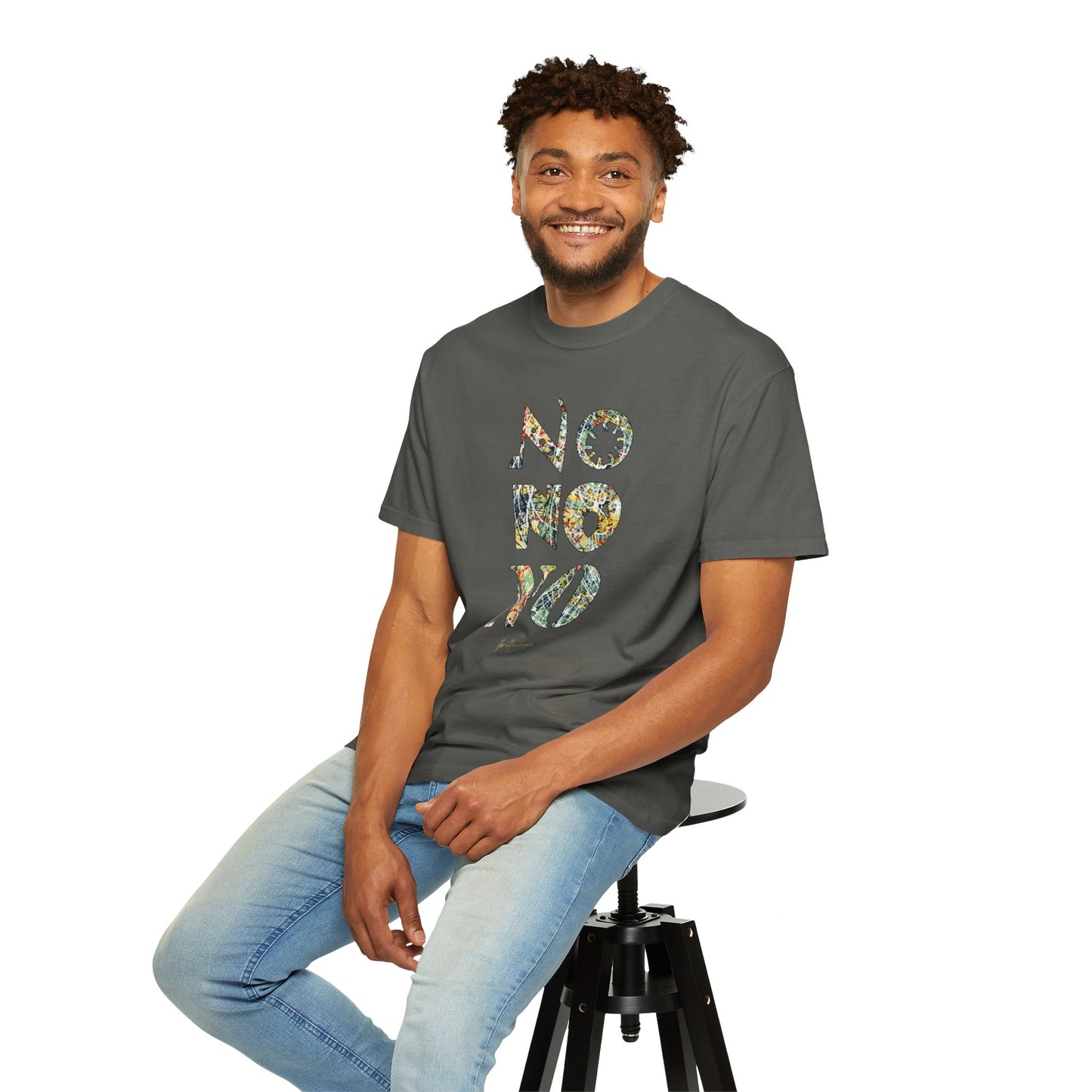 NO, NO, NO abstract Expressionist - Unisex Garment-Dyed T-shirt by artist Marie Frederique