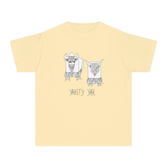 Yak Tee, Yakety Yak - Youth Midweight Tee by artist Marie Frederique