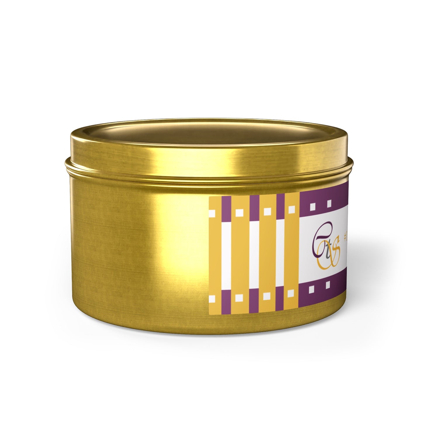 CTS #11 Candle Collection "Vanilla Bean" Scented Coconut Soy Wax Candle in a metal tin. 4 oz or 8 oz, 3 tin colors silver, black or gold