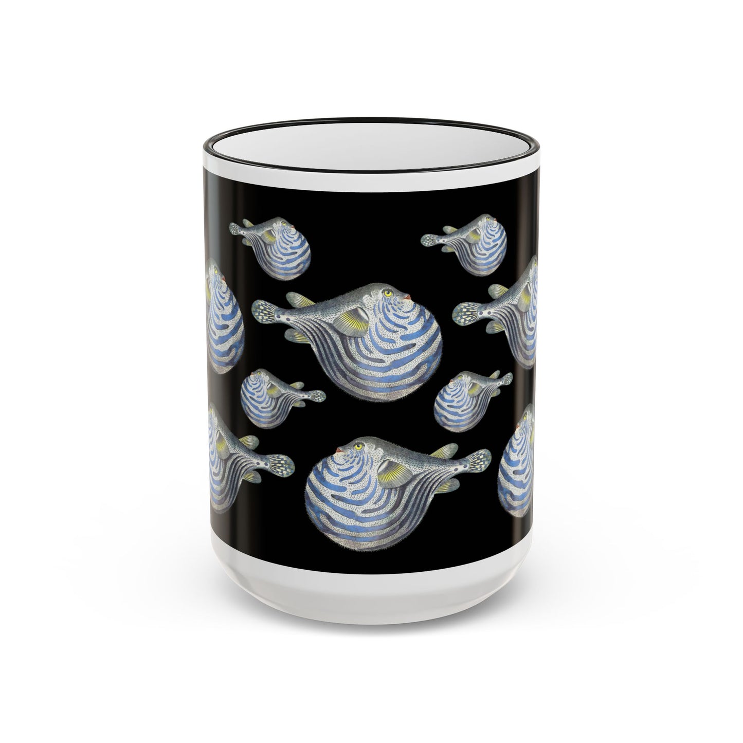 Blowfish Accent Mug — Coffee Cup (11oz/15oz) by artist Marie Frederique