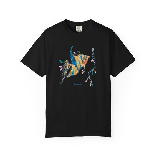 Angelfish Watercolor Tee — Artistic Tropical Fish T-Shirt by artist Marie Frederique