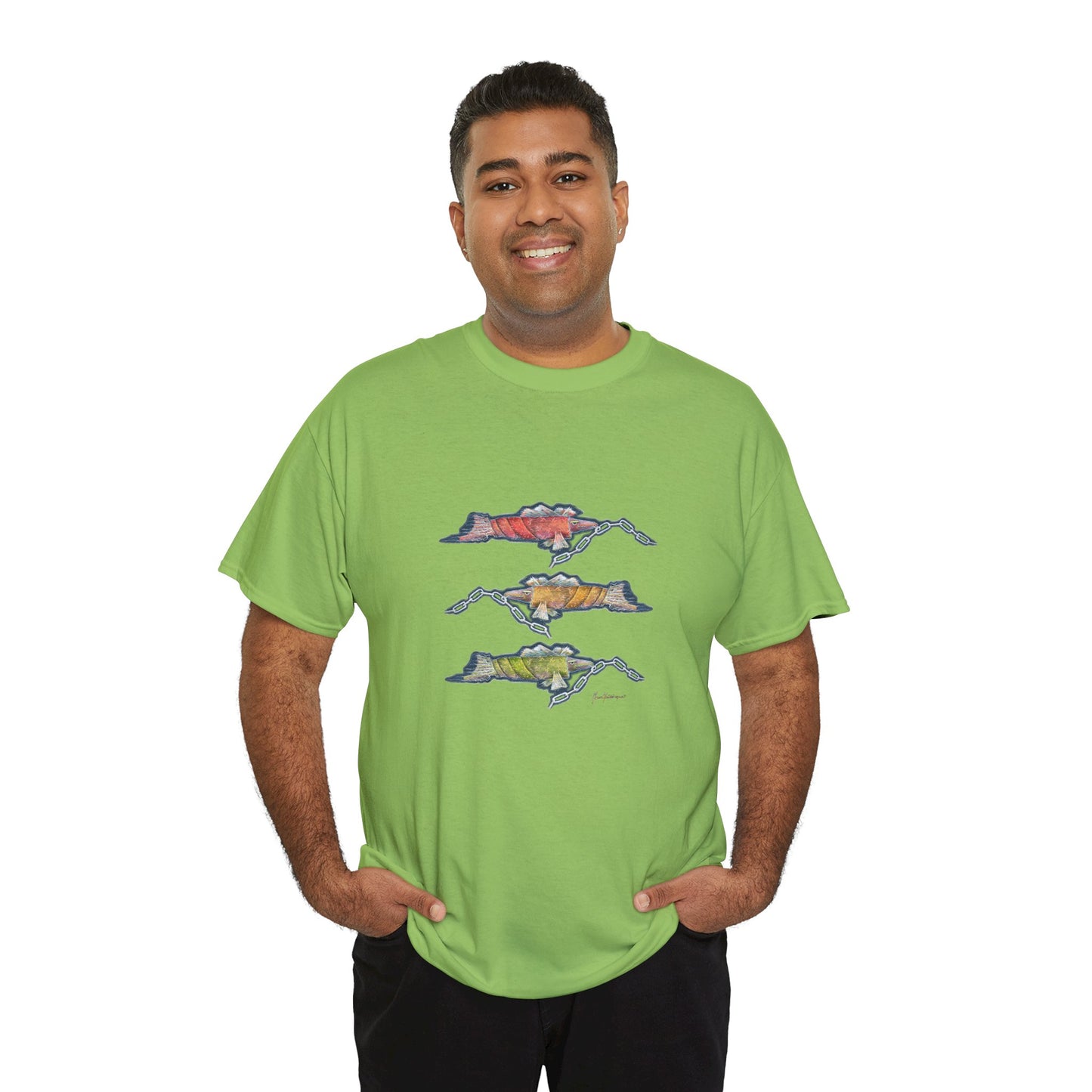 Trio Snout fish T-Shirt — fishing Tee by artist Marie Frederique