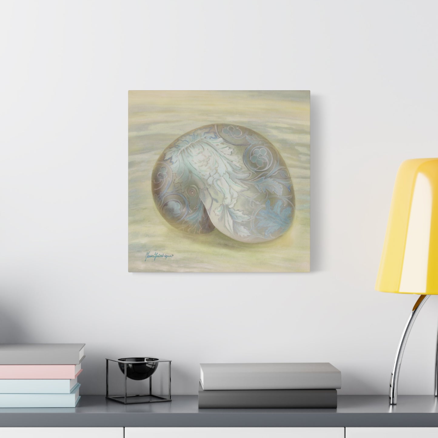Serene Shell 1 printed Art Canvas by artist Marie Frederique