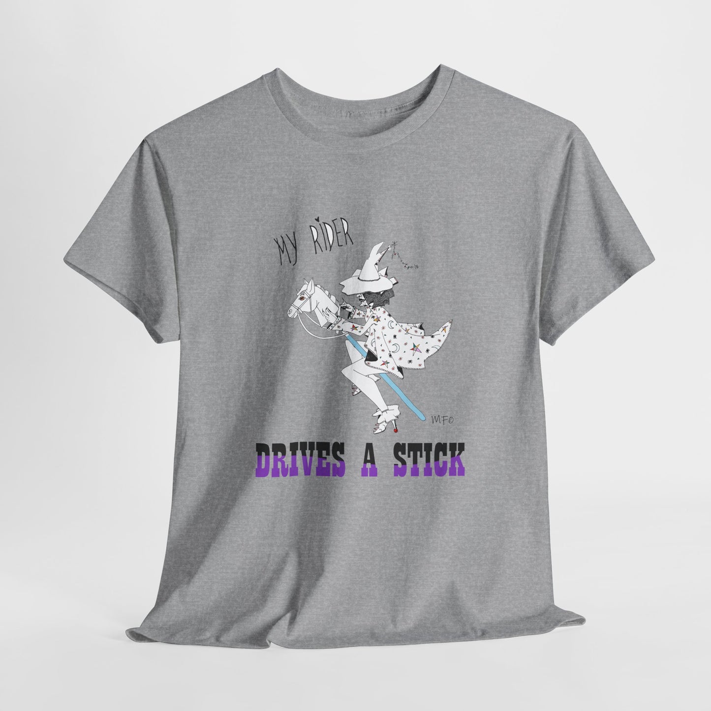 Horse riding, Halloween 'Drives a Stick' by artist Marie Frederique