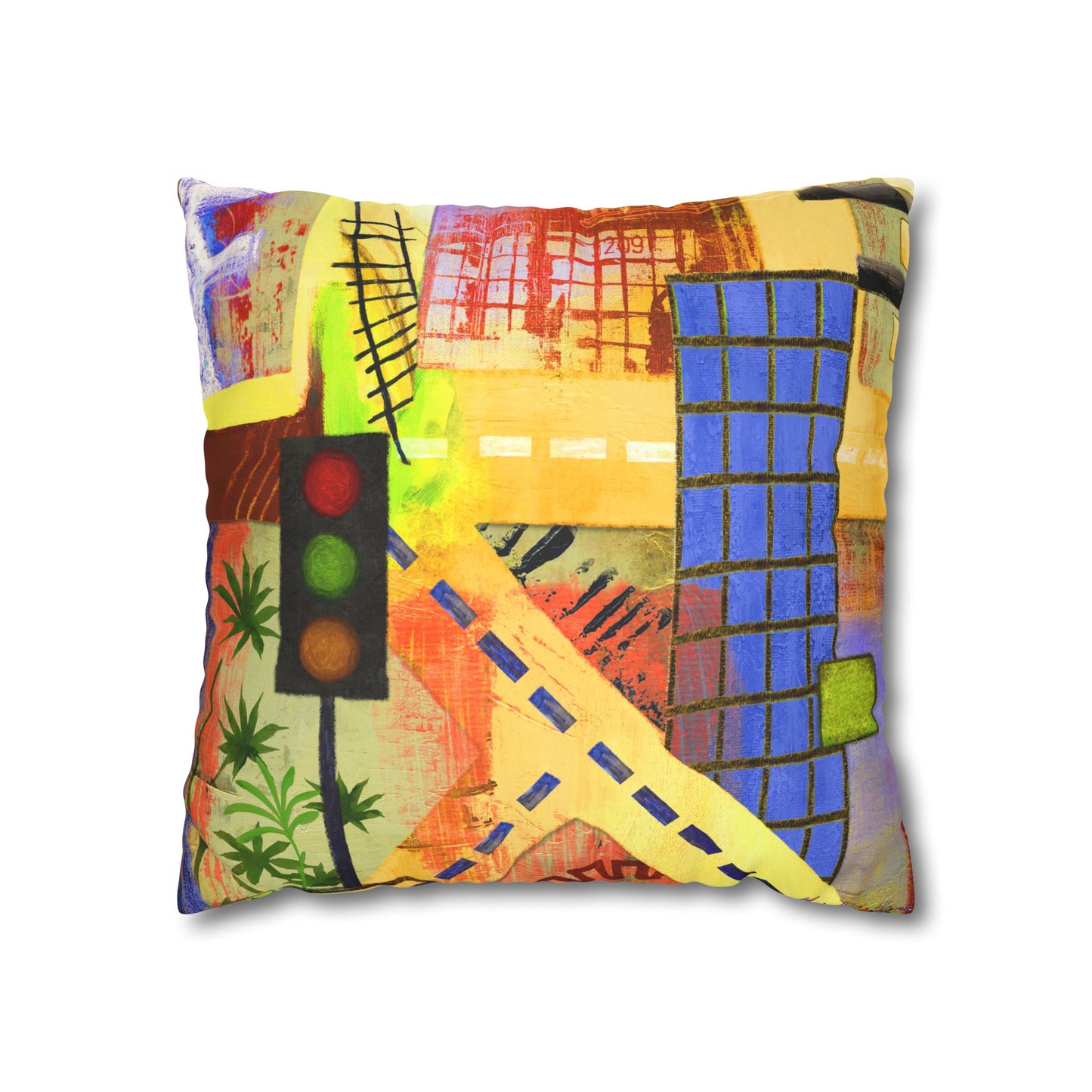 Urban City - Art Pillowcase by artist Marie Frederique