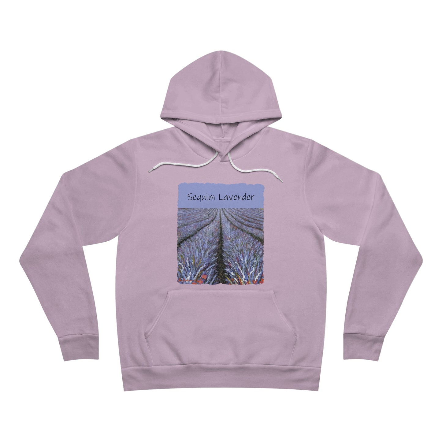 Lavender fields, Sequim WA - Unisex Sponge Fleece Pullover Hoodie by artist Marie Frederique