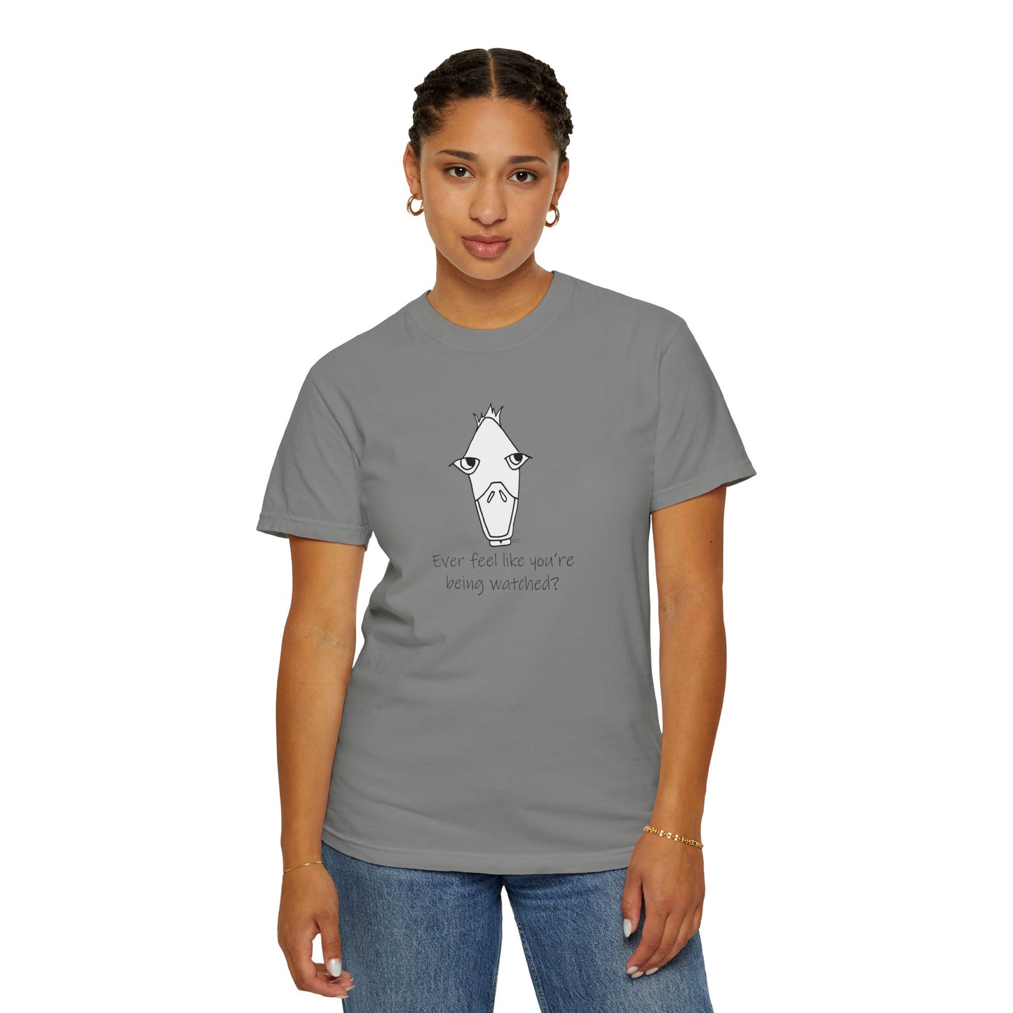 Ever feel like you're being watched? Scopophobia - Duck Unisex Garment-Dyed T-Shirt by artist Marie Frederique