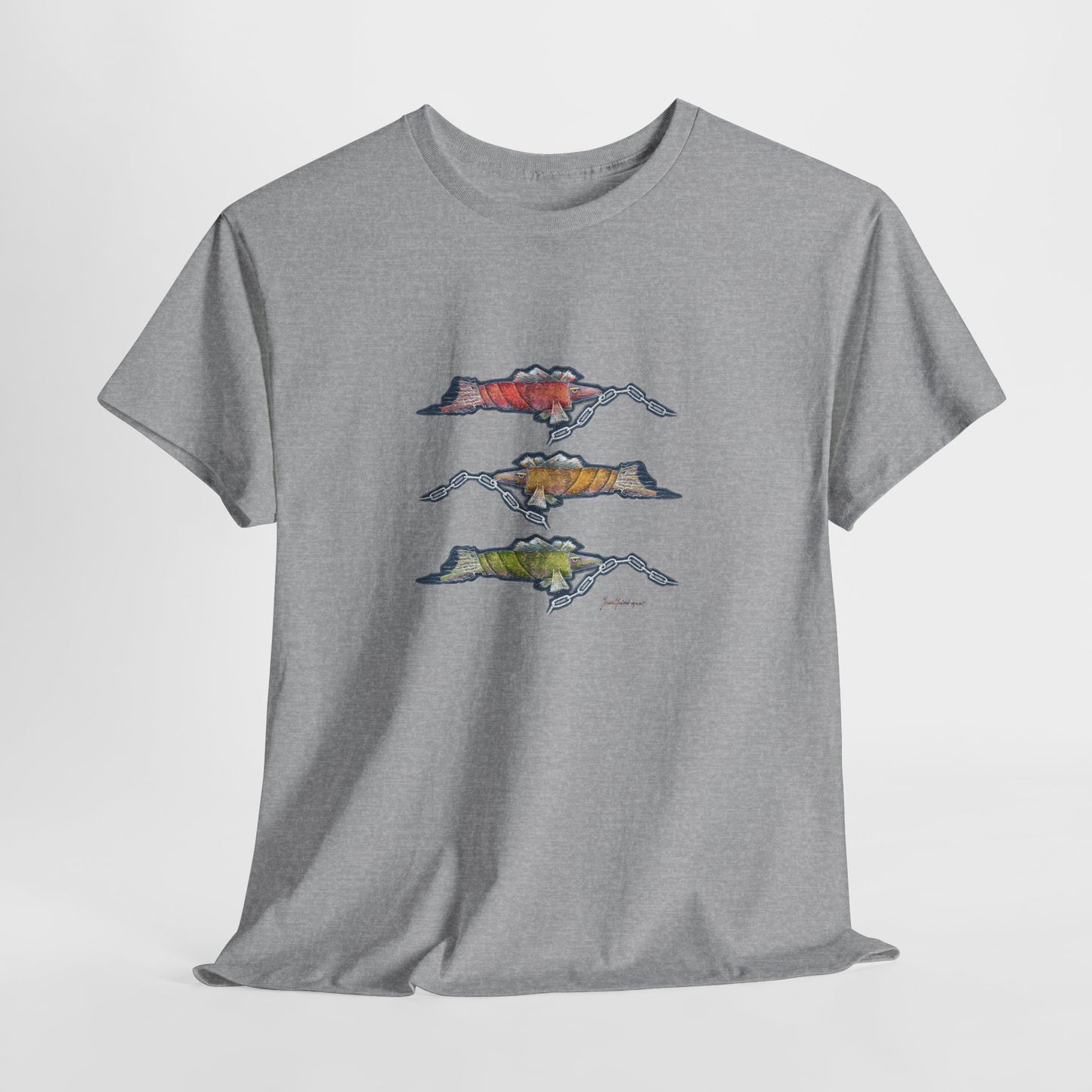 Trio Snout fish T-Shirt — fishing Tee by artist Marie Frederique