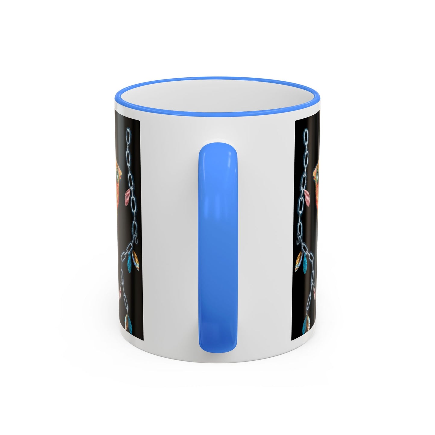 Angel Fish Artistic Sea Creature - Accent Rim Mug 11oz & 15oz by artist Marie Frederique