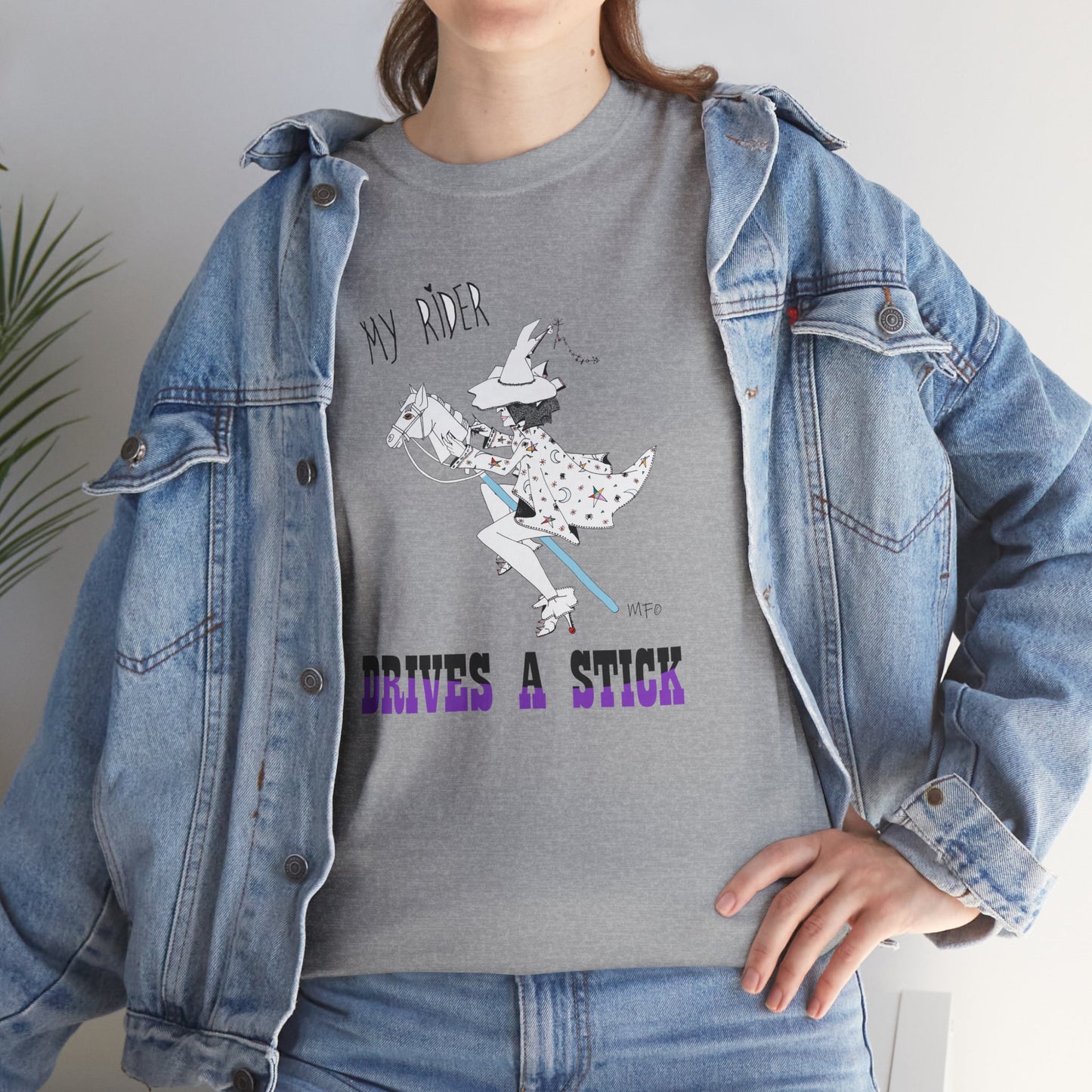 Horse riding, Halloween 'My Rider Drives a Stick' by artist Marie Frederique