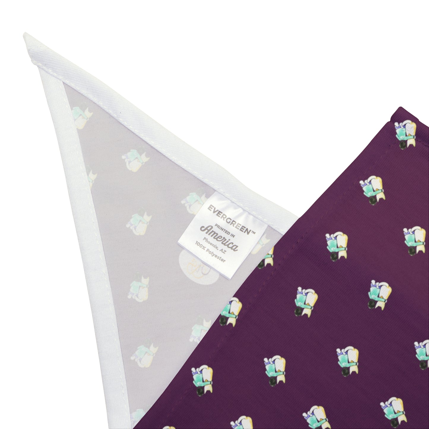 CTS Pet Bandana in purple available in 2 sizes By Artist Marie Frederique