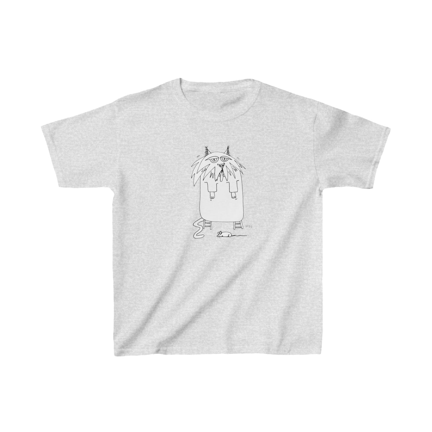 Cat and Mouse, Kids Heavy Cotton™ Tee by artist Marie Frederique