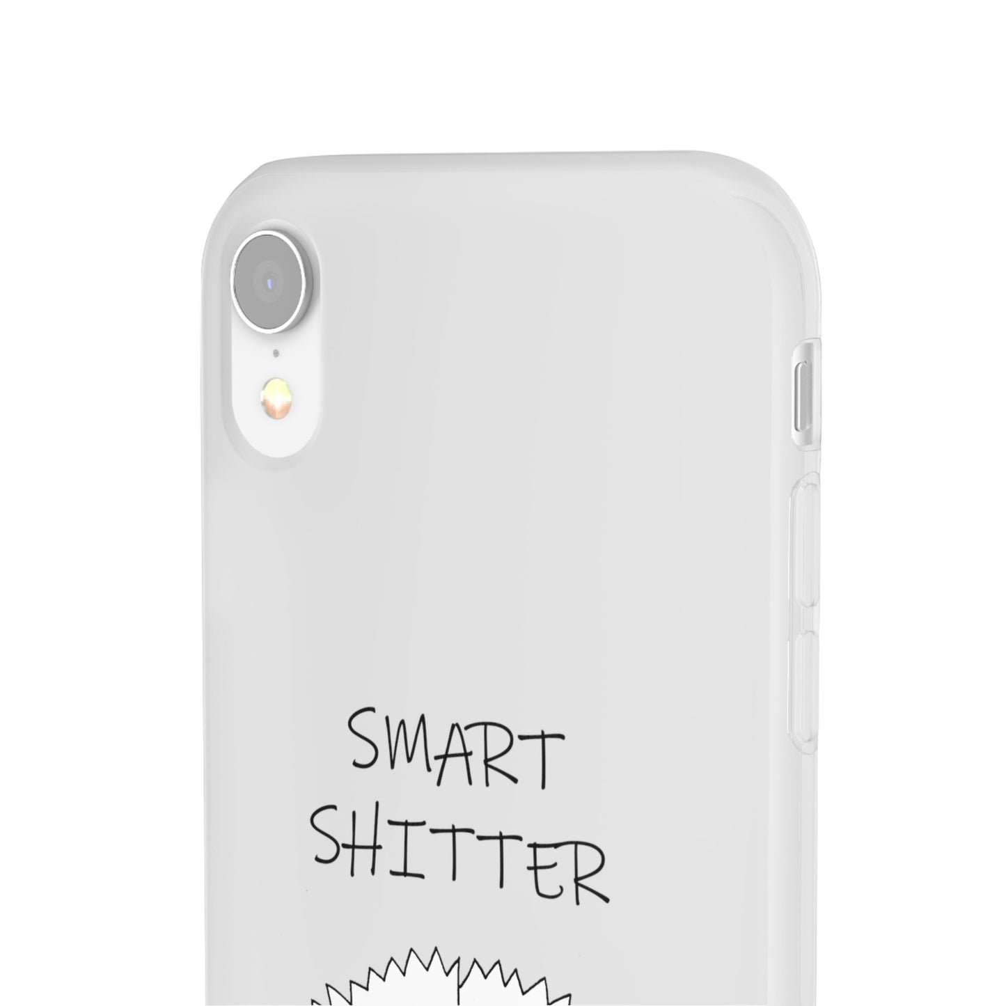 SMART SHITTER, with a Mandala Flower in black and white, Adult Humor phone case - Flexi Cases by artist Marie Frederique