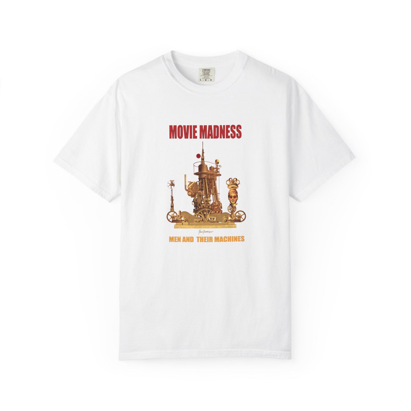 Movie Madness T-Shirt — "Men and Their Machines" Vintage Film Art Tee by artist Marie Frederique
