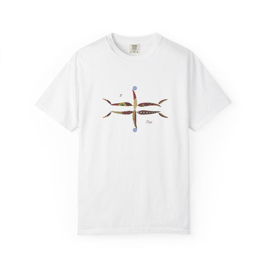 Essassani symbol # 8 "Flow" - Unisex Garment-Dyed T-shirt by Artist Marie Frederique