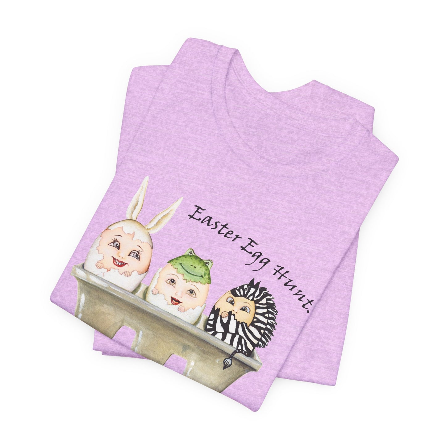 Easter Egg Hunt, Eggs in a crate - Unisex Heavy Cotton Tee by artist Marie Frederique