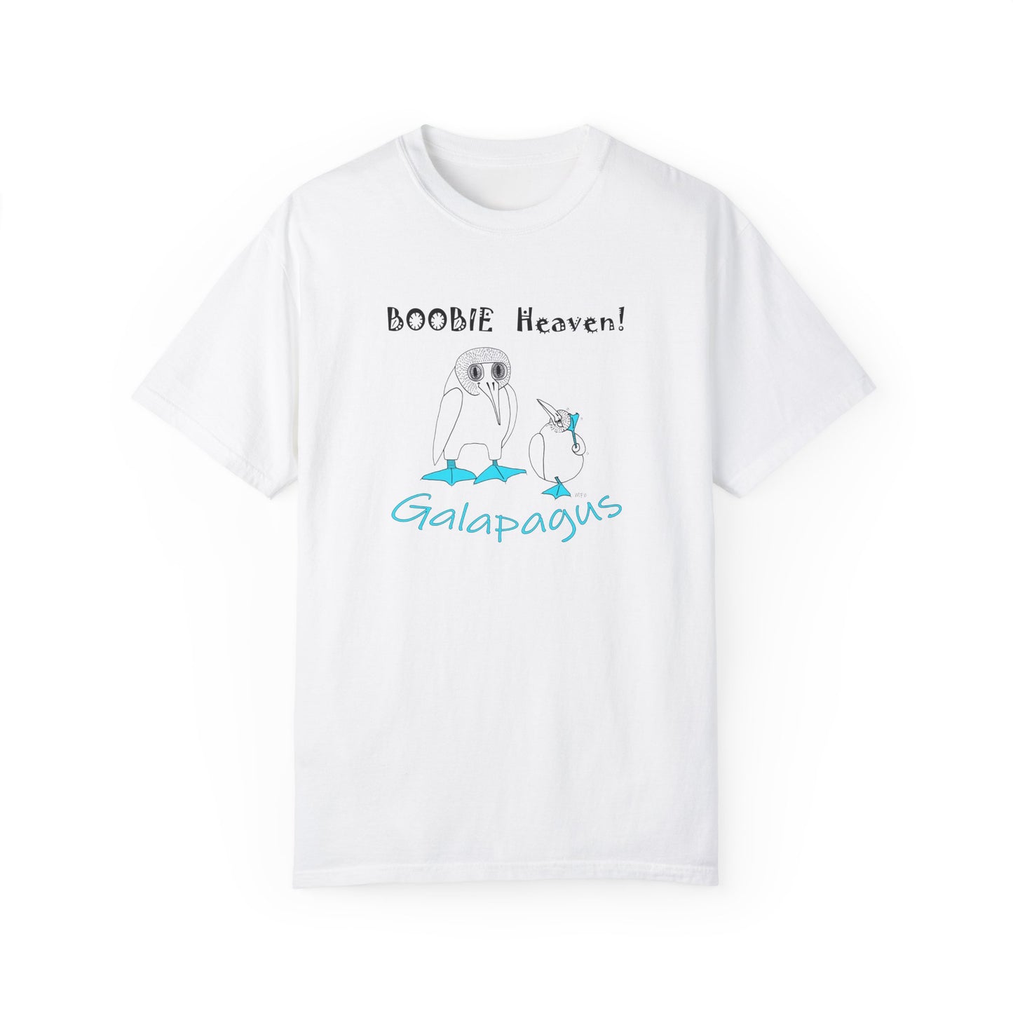 Galapagus Boobie Heaven Unisex T-Shirt - Fun and Quirky Bird Design by artist Marie Frederique