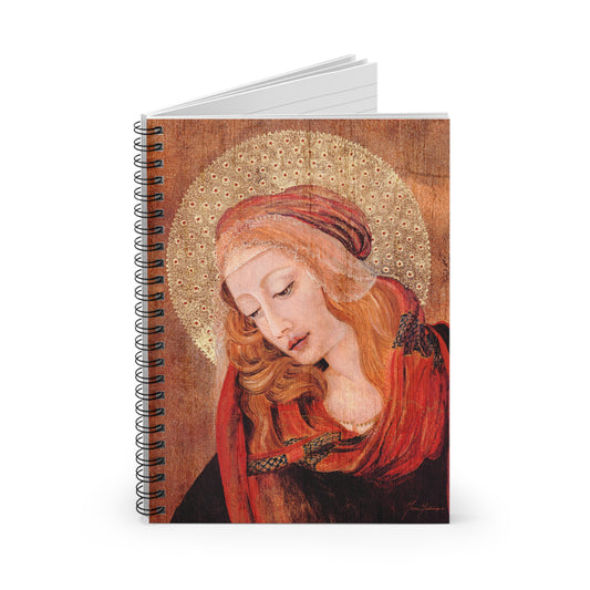 Madonna Icon Spiral Notebook - Ruled Line by Artist Marie Frederique