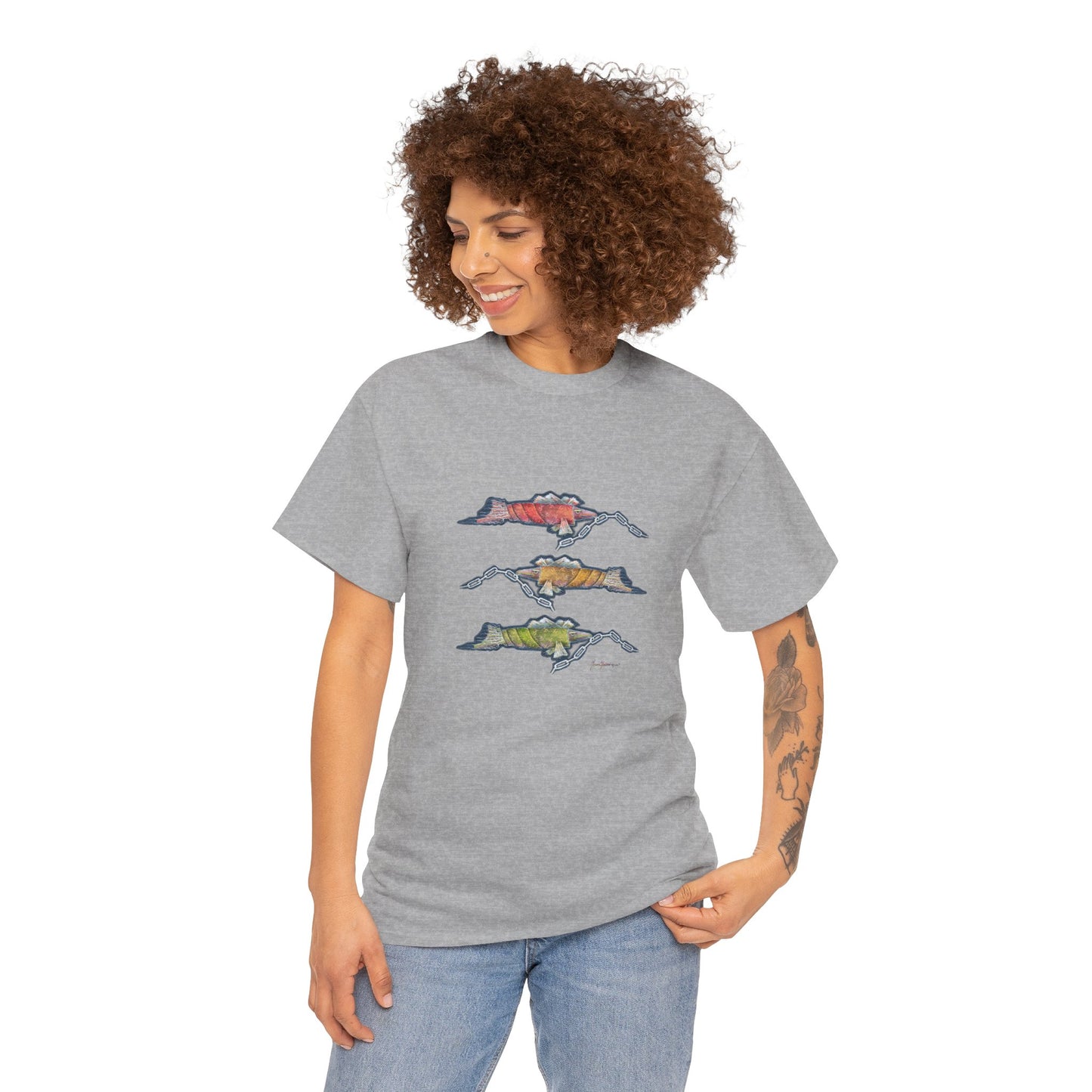 Trio Snout fish T-Shirt — fishing Tee by artist Marie Frederique