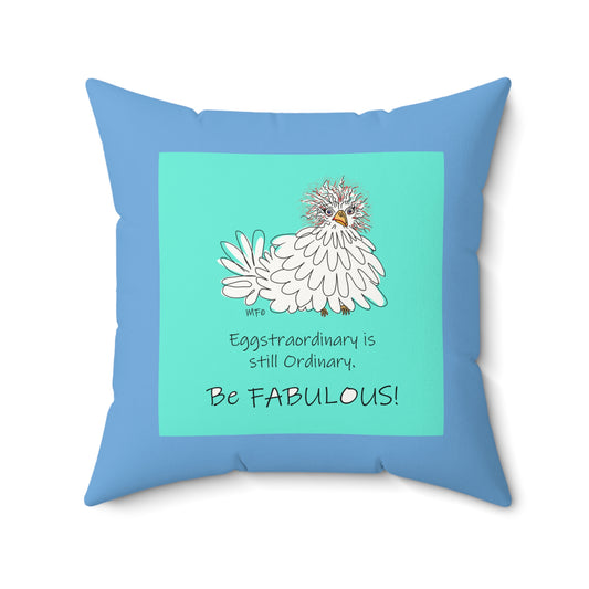 Fabulous & Whimsical Chicken Design pillow by artist Marie Frederique